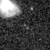 F150W image, 3.2 arcsec across, north up