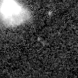F200W image, 3.2 arcsec across, north up