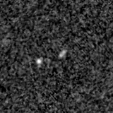 F150W image, 3.2 arcsec across, north up