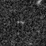 F150W image, 3.2 arcsec across, north up
