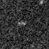 F200W image, 3.2 arcsec across, north up