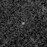 F150W image, 3.2 arcsec across, north up