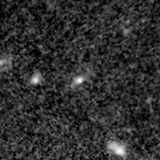 F150W image, 3.2 arcsec across, north up
