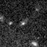 F200W image, 3.2 arcsec across, north up
