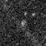 F150W image, 3.2 arcsec across, north up