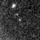 F150W image, 3.2 arcsec across, north up