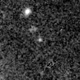 F200W image, 3.2 arcsec across, north up