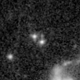 F115W image, 3.2 arcsec across, north up