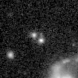 F150W image, 3.2 arcsec across, north up