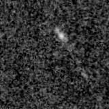 F090W image, 3.2 arcsec across, north up