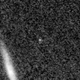 F150W image, 3.2 arcsec across, north up