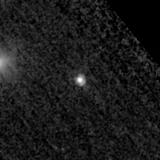 F150W image, 3.2 arcsec across, north up