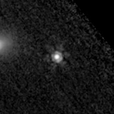 F200W image, 3.2 arcsec across, north up