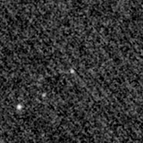 F150W image, 3.2 arcsec across, north up