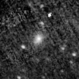F200W image, 3.2 arcsec across, north up
