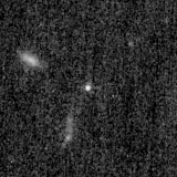 F150W image, 3.2 arcsec across, north up