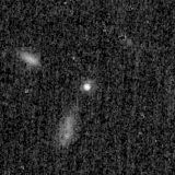 F200W image, 3.2 arcsec across, north up