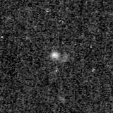 F150W image, 3.2 arcsec across, north up