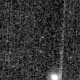 F150W image, 3.2 arcsec across, north up