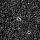 F150W image, 3.2 arcsec across, north up