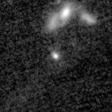 F200W image, 3.2 arcsec across, north up