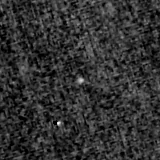 F150W image, 3.2 arcsec across, north up