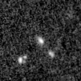 F200W image, 3.2 arcsec across, north up