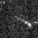 F090W image, 3.2 arcsec across, north up