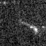 F115W image, 3.2 arcsec across, north up