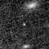 F150W image, 3.2 arcsec across, north up