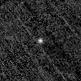 F150W image, 3.2 arcsec across, north up