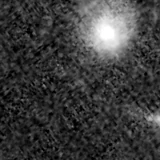 F150W image, 3.2 arcsec across, north up