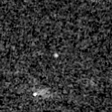 F200W image, 3.2 arcsec across, north up