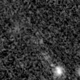 F150W image, 3.2 arcsec across, north up