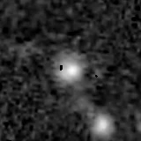 F356W image, 3.2 arcsec across, north up
