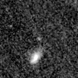 F150W image, 3.2 arcsec across, north up