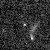 F200W image, 3.2 arcsec across, north up
