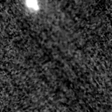 F115W image, 3.2 arcsec across, north up
