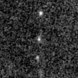 F090W image, 3.2 arcsec across, north up