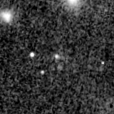 F115W image, 3.2 arcsec across, north up