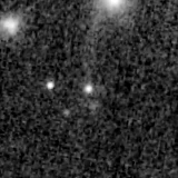 F200W image, 3.2 arcsec across, north up