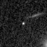 F150W image, 3.2 arcsec across, north up