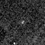 F090W image, 3.2 arcsec across, north up