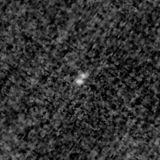 F150W image, 3.2 arcsec across, north up