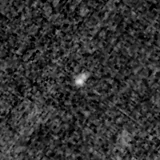 F200W image, 3.2 arcsec across, north up