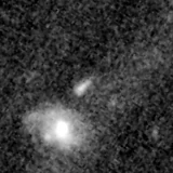 F150W image, 3.2 arcsec across, north up