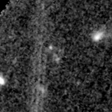 F150W image, 3.2 arcsec across, north up
