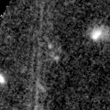 F200W image, 3.2 arcsec across, north up