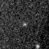 F200W image, 3.2 arcsec across, north up