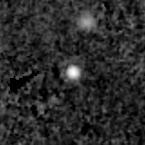 F444W image, 3.2 arcsec across, north up